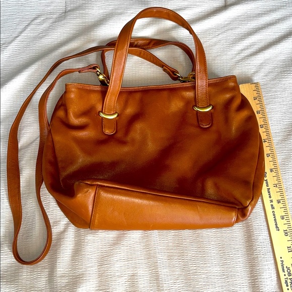 Liz Claiborne Leather Handbag Detachable Crossbody strap - Picture 3 of 9